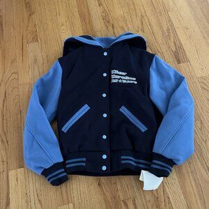 Dehen Sailor Jacket Sz XS Cheerleading Carolina Storm Navy & Light Blue Wool USA